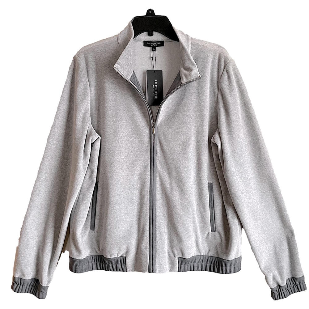 Lafayette 148 NY Bomber Jacket Plush Cotton Velvet